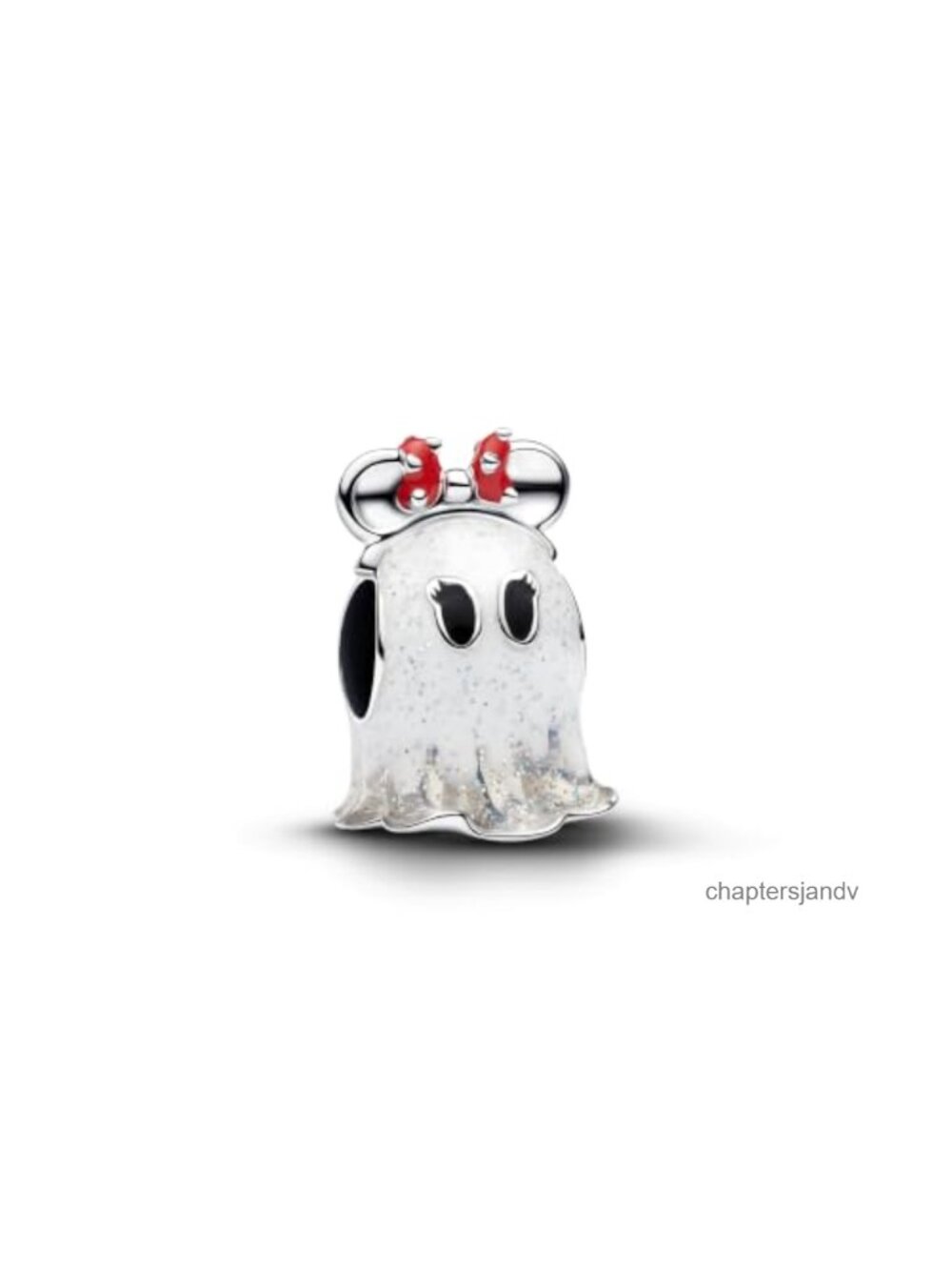 Sterling Silver Halloween Ghost Charm Bead for Bracelets